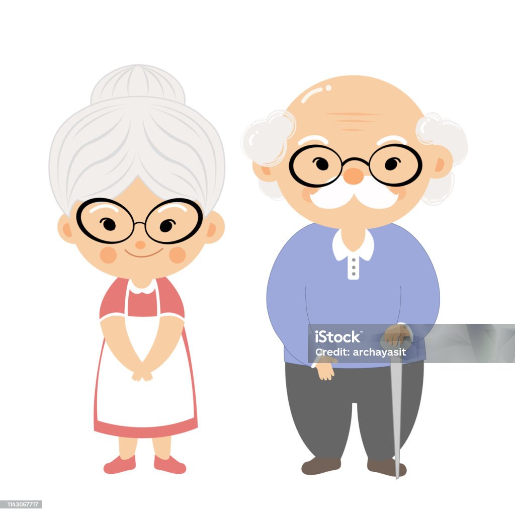 Grandmother And Grandfather Stock Illustration - Download Image Now -  Grandmother, Grandfather, Icon - iStock