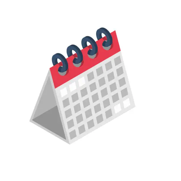Vector illustration of Calendar isometric icon