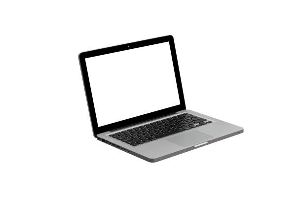 istock laptop with blank screen isolated on white background 1143059450