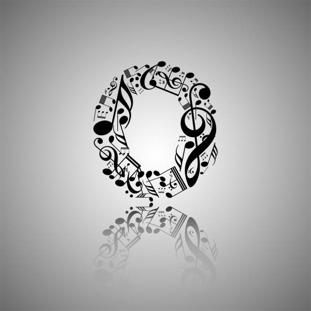 アート・デザイン・音楽 To the Letter Vector Letter O Made From Music Notes Alphabet Collection Made