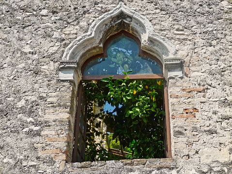 Detail of Medieval Tower of Belem, Lisbon, Portugal