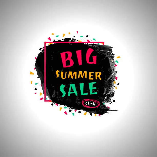 Vector illustration of Grunge banner - Big summer sale