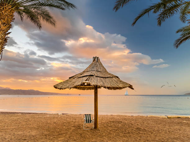 istock Morning at a sandy beach of Eilat, Israel 1143065618