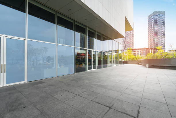 istock Empty floor and modern office building shenzhen,china 1143065645