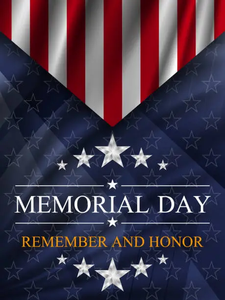 Vector illustration of Memorial day background. National holiday of the USA.