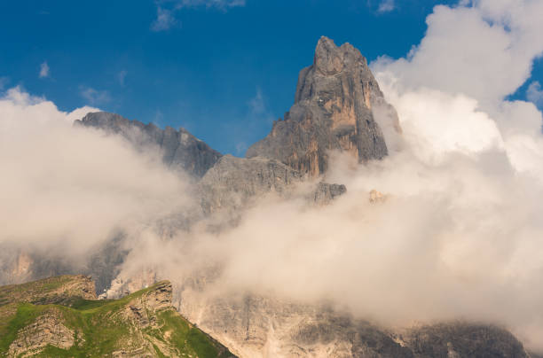 istock Dolomite mountain landscape in Passo di Rolle, Italy. 1143067108