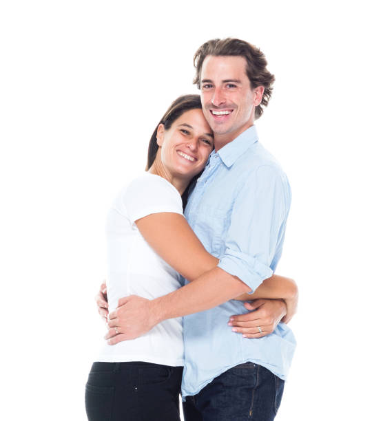 istock Attractive couple embracing 1143067580