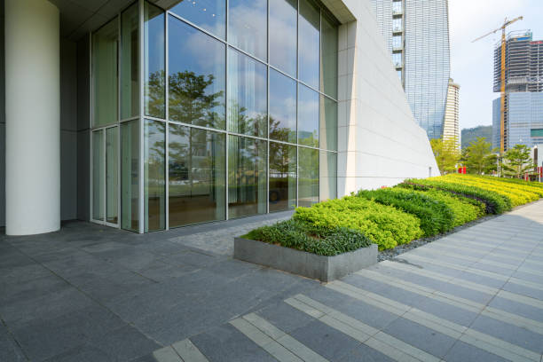 istock Empty floor and modern office building shenzhen,china 1143067649