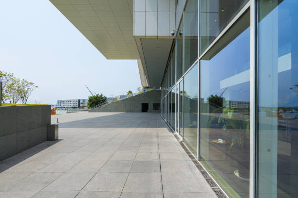 istock Empty floor and modern office building shenzhen,china 1143069371
