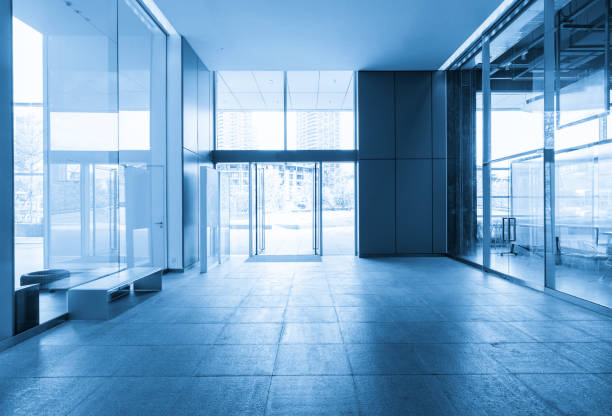 istock Entrance hall and empty floor tile, interior space 1143069626