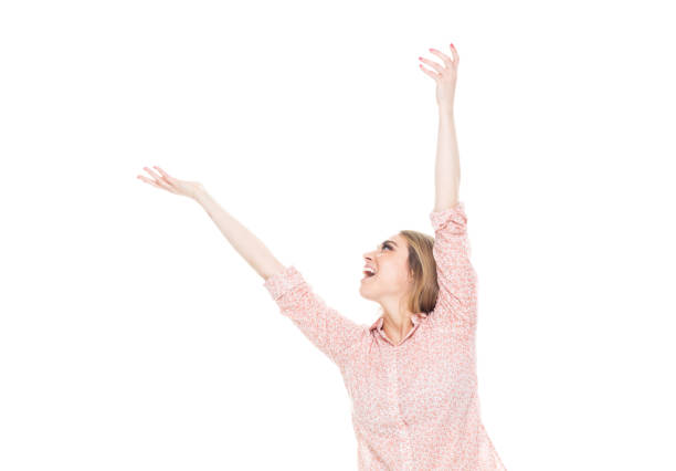 Beautifull young woman on pink background