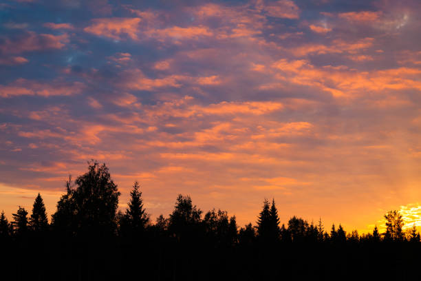 Beautiful light and clouds at sunrise nature sky background