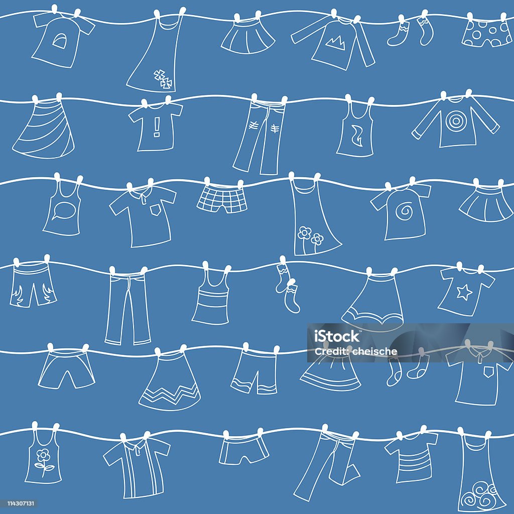 Pattern Clothesline Seamless Clothesline Pattern Stock Illustration - Download Image Now ...