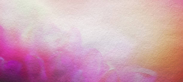 Abstract Watercolor Painted Flower Background, Horizontal with Copy Space Abstract Watercolor Painted Flower Background, Horizontal with Copy Space fuchsia flower photos stock pictures, royalty-free photos & images