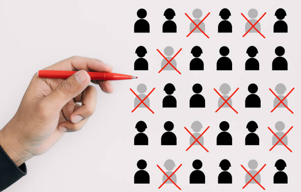 istock Performance and human resource management concepts with manager or ceo selected staff sign for build team.Business development and competition 1143074070