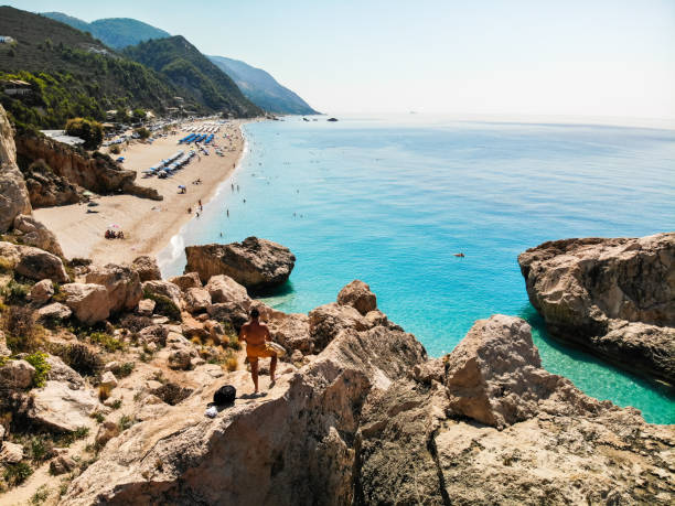 istock Drone view of Lefkada, Greece 1143075412