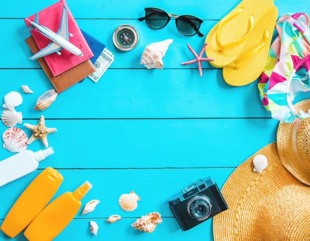istock Background journey. Sea tour, items. Selective focus. 1143078470
