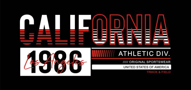 istock California 1986 athletic sport typography for t-shirt print 1143078502