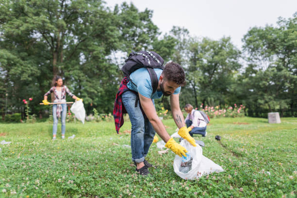 istock Young man cleaning the local park 1143081143