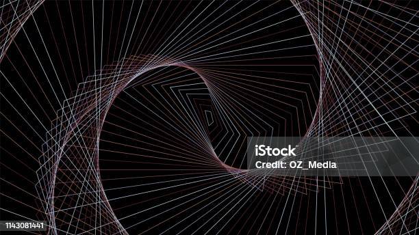 Focalized Shape Rotating Concentric Shapes Optical Illusion Abstract Pattern Vector ...