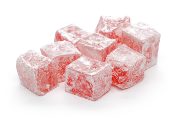istock Heap of Turkish delight isolated on white 1143083052