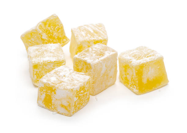 istock Heap of Turkish delight isolated on white 1143084036