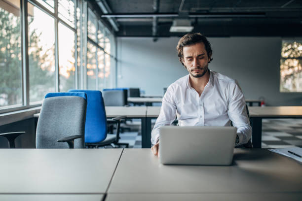 istock Businessman working on laptop 1143089822