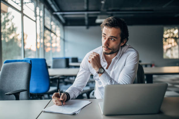 istock Businessman working in the office 1143089940