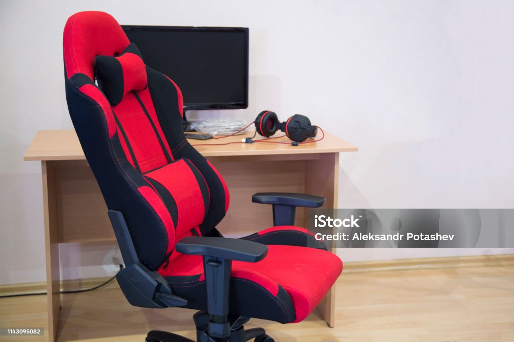 Computer chair. Professional series. Orthopedic chair. Chair Stock Photo