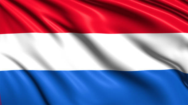 digitally generated image of a flag waving on the wind
