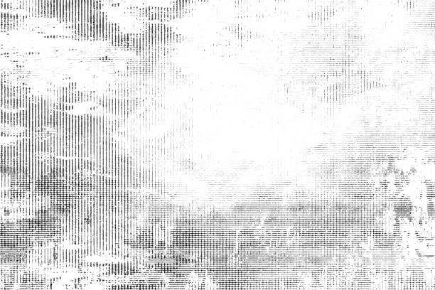 istock Texture of black lines, scratches, dots on white background. 1143098217