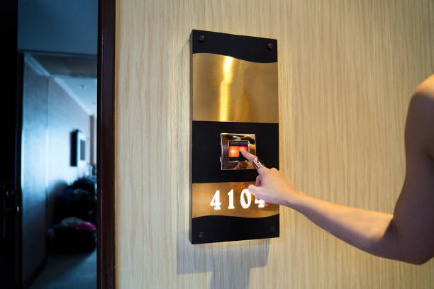 istock Hotel room door number 1143099577