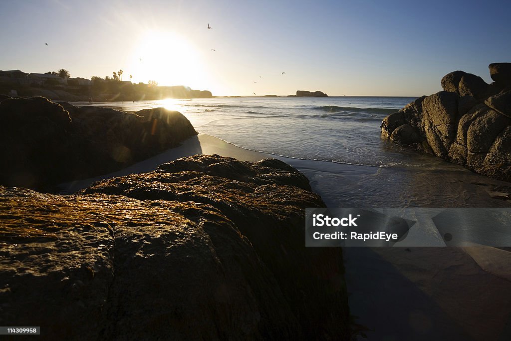 Sunset on the rocks  Africa Stock Photo