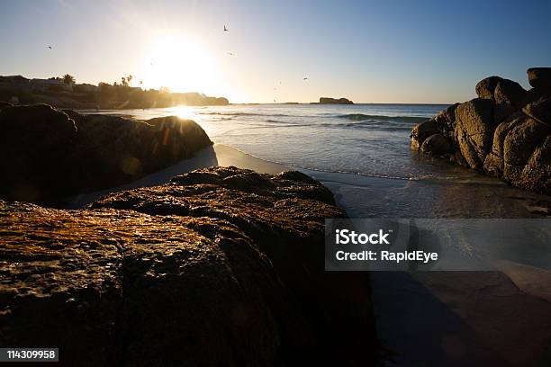 Sunset On The Rocks Stock Photo - Download Image Now - Africa, Awe, Beach