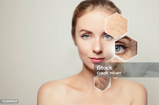 Gesundheit Ergänzen Weibliche Gesicht Antiagingbeautykosmetik Stockfoto und mehr Bilder von Alterungsprozess