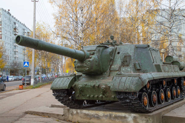 istock Russian Tank war ISU 152 . 1143101701