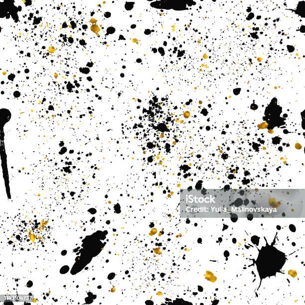 Splashed Vector Pattern Abstract Seamless Pattern With Paint Splashes Vector Background Stock ...