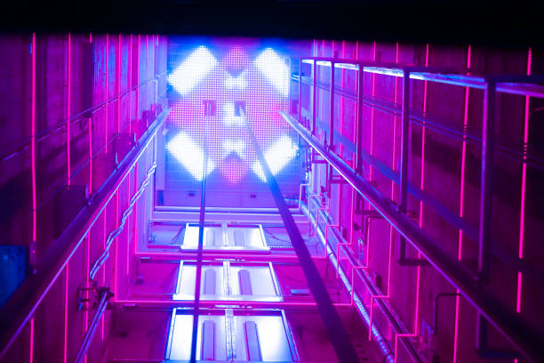 istock Red Luminous Lift Tunnel 1143108493