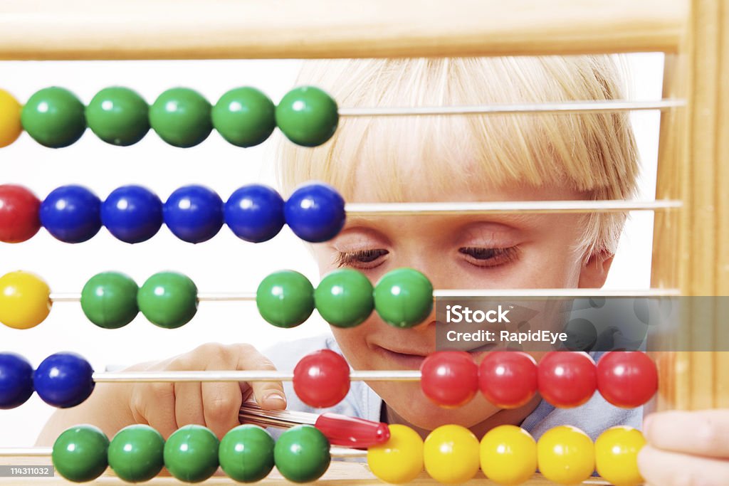 Learning to count  2-3 Years Stock Photo