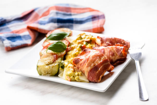 istock chicken breast fillet baked in bacon 1143111863