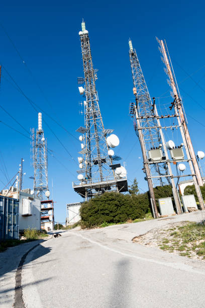 istock Communication towers, antennas and dishes 1143113730