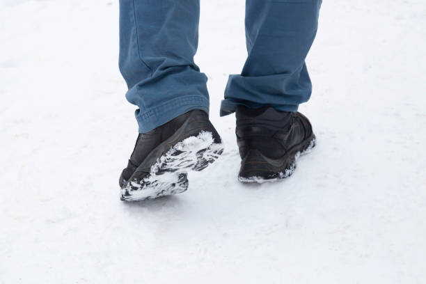 istock Winter shoes in the snow. 1143115100