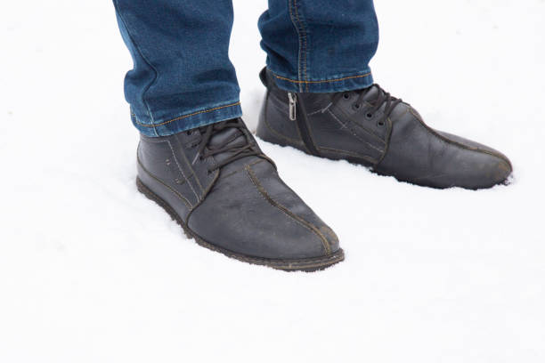 istock Winter shoes in the snow. 1143115115