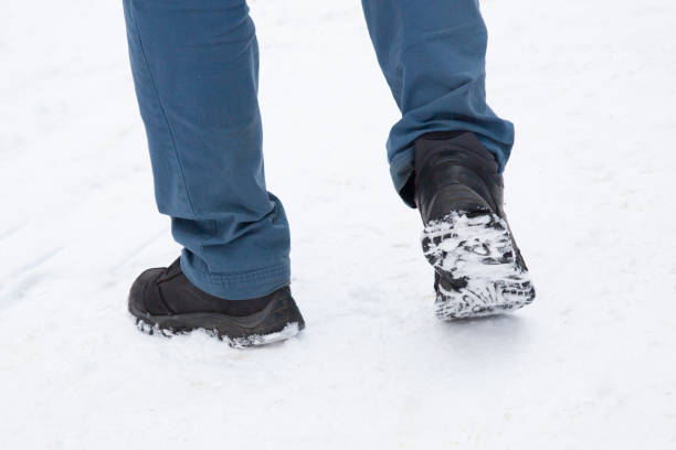 istock Winter shoes in the snow. 1143115151