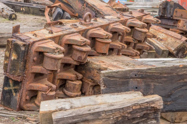 istock Old Engines & Iron works from Irvine Harbours Past in Scotland 1143115264