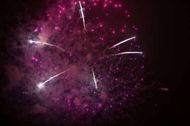 istock Beautiful Fireworks in the night sky . 1143115456