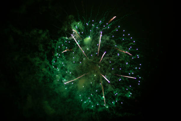 istock Beautiful Fireworks in the night sky . 1143115491