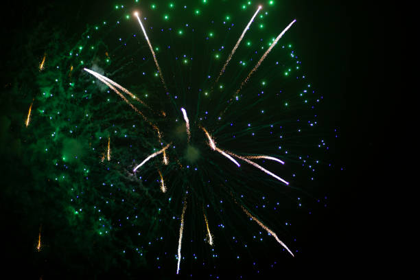 istock Beautiful Fireworks in the night sky . 1143115707