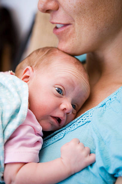 istock Little baby on mom's chest 114312116