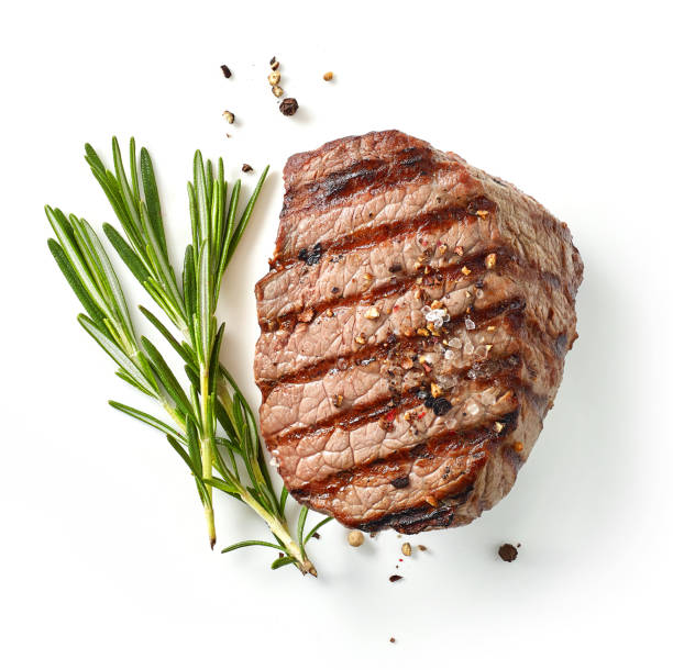 grilled beef steak - meat steak filet mignon sirloin steak imagens e fotografias de stock